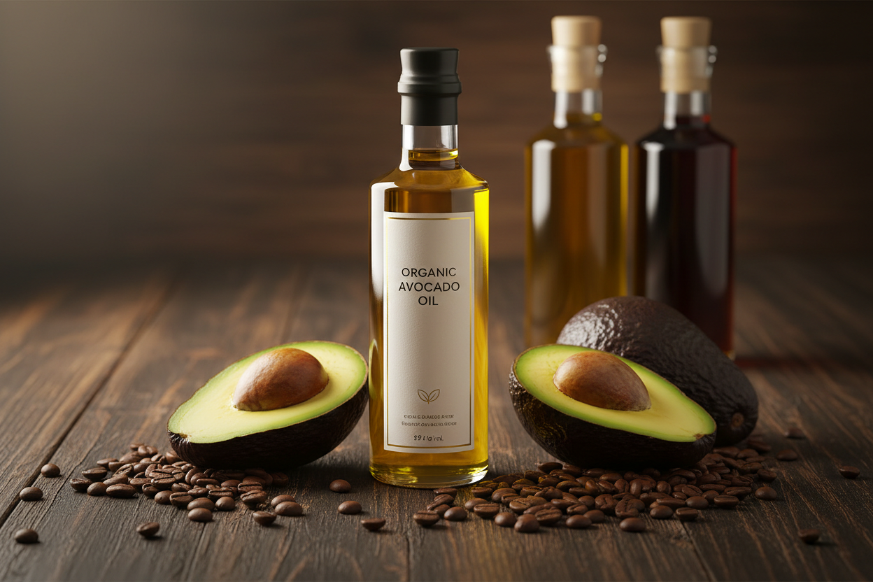 Organic avocado oil Rwanda — cold-pressed from hand-picked Rwandan avocados, export quality